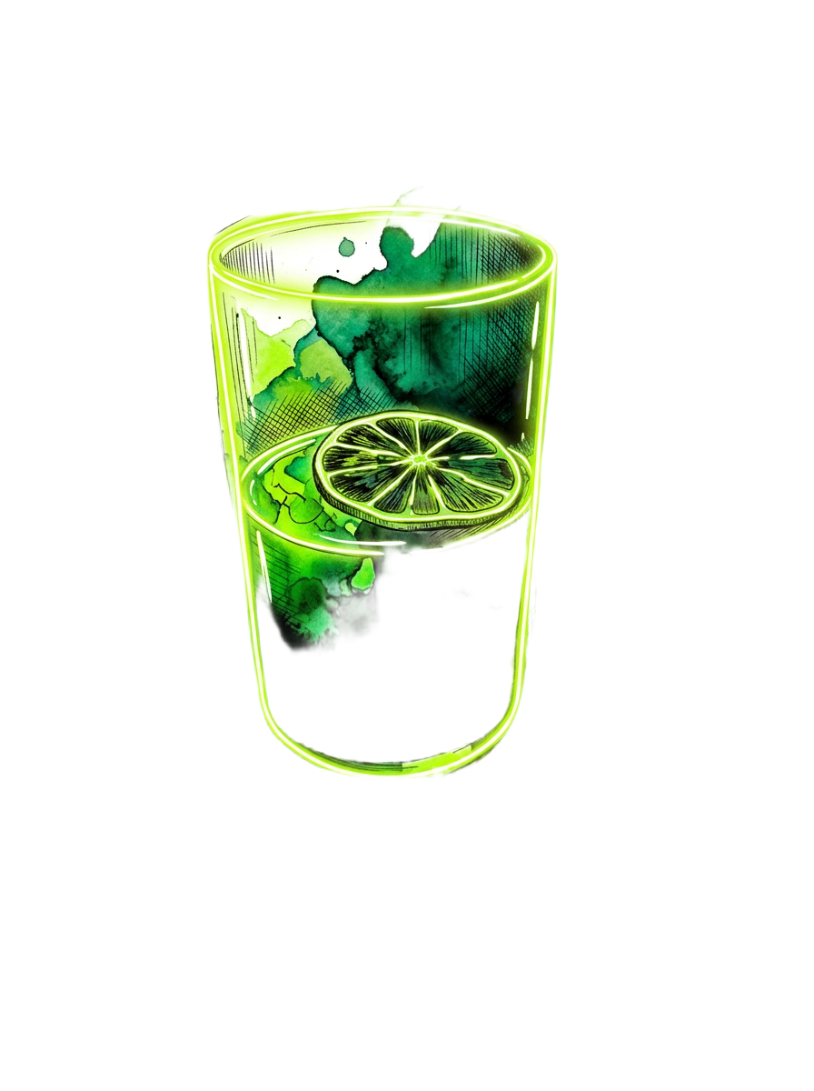 Amalfi Verde — overhead, dried lime centered